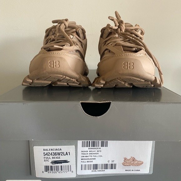 BALENCIAGA TRACK SNEAKERS BEIGE SZ 37 - Picture 6 of 7